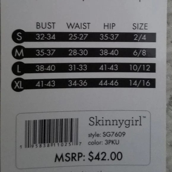 TWO SKINNY GIRL SMOOTHERS AND SHAPERS MEDIUM BLACK & CREAM NUDE SET - Picture 7 of 7